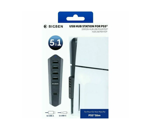 Bigben USB hub za PS5 Slim (4 x USB-a porta + 1 x USB-C port)