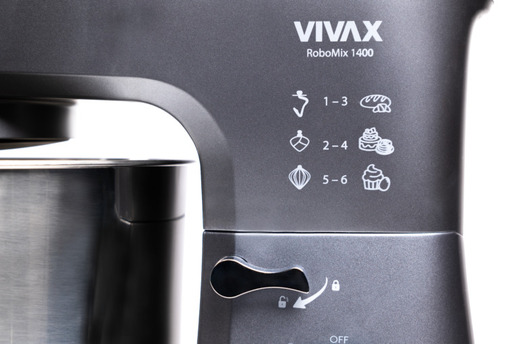 VIVAX kuhinjski robot RM-61400SX 1400 W; 6.0 L.; 6 brzina + TURBO Pulse; SREBRENA
