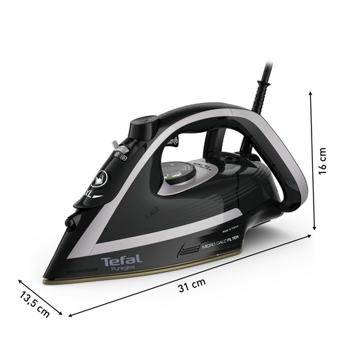 TEFAL pegla na paru FV8062E0; Puregliss Shady & Black, 3000 W