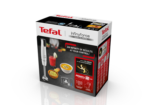 TEFAL ručni blender HB944138, INFINY FORCE 4-u-1; inox/crni; 1000 W
