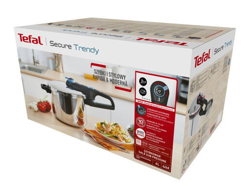 Tefal ekspres lonac P2580701 Secure Trendy 6 lit. Aqua Blue