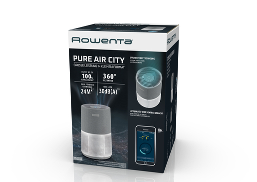 ROWENTA pročišćivač zraka PU2840F0 PURE AIR CITY, hvata do 100% alergena i 99,9% virusa u zraku