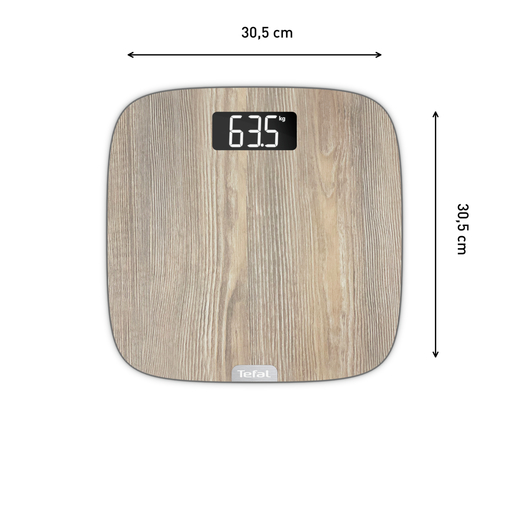 TEFAL tjelesna vaga PP1600V0 ORIGIN LIGHT WOOD, do 160 kg