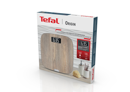 TEFAL tjelesna vaga PP1600V0 ORIGIN LIGHT WOOD, do 160 kg