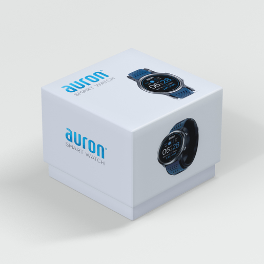 Auron pametni sat SW30, crni kožni (mjerenja krvnog pritiska)