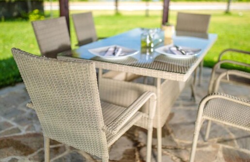 Green Bay vrtni stol od ratana – 150 x 90 x 75 cm, smeđi