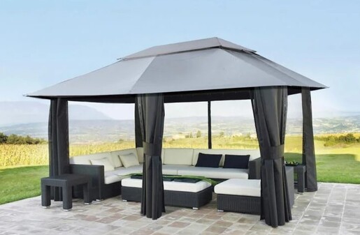 Green Bay gazebo Belize – 296 x 396 cm, siva