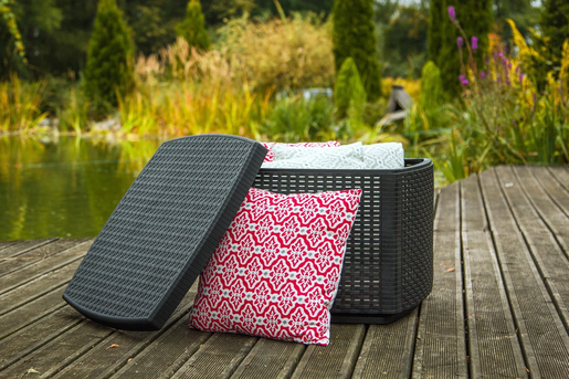 Green Bay vrtna garnitura Etna / 2x fotelja + dvosjed + stol / siva