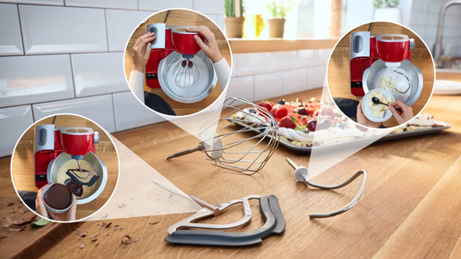 BOSCH kuhinjski robot s vagom MUM5X720; Serie 4; MUM 5; 1000 W; 3,9 lit; 7 brzina