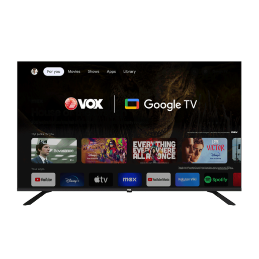 VOX LED televizor 55GOU080B, 4K Ultra HD, Smart TV, Google TV, Crni