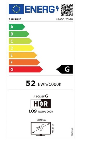 SAMSUNG LED televizor UE55CU7092UXXH, 4K Ultra HD, Smart TV, Crystal 4K procesor, PurColor tehnologija, Crni **MODEL 2023**