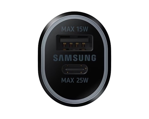 Samsung 40W auto punjač, Duo USB-C + USB-A,  EP-L4020NBEGEU, Crni (max 25W + max 15W, kabel nije uključen)