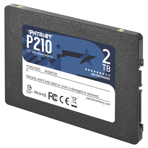 Patriot SSD, 2TB, 2.5", P210SATA 3, 520/430 MB/s