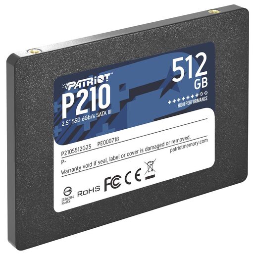 Patriot SSD 512GB 2.5'';P210; up to R/W : 520/430 MB/s