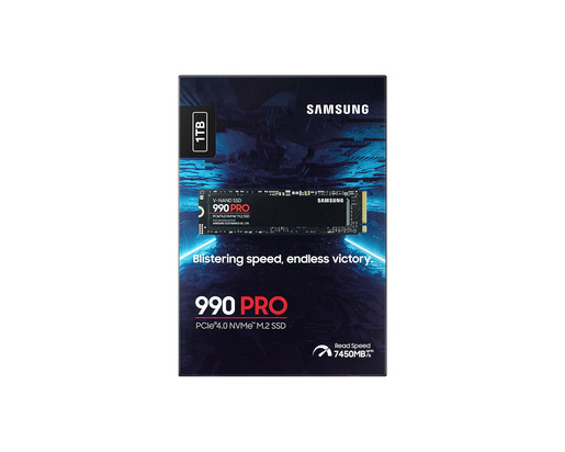 Samsung SSD 990 PRO 1TB NVMePCIe Gen 4.0 x4,7450MB/s read,6900MB/s write