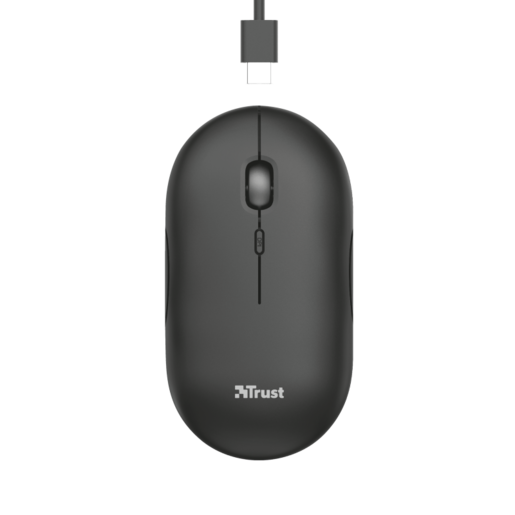 Trust miš Puck bežični, punjivi, crni