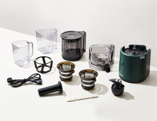 HUROM sokovnik H320N-BES01TG hladno cijeđenje; 50 rpm; Titanium Siva