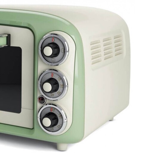 ARIETE mini rerna 979GR VINTAGE; 18l: 1380W, Zelena