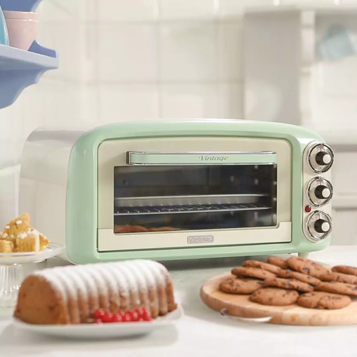 ARIETE mini rerna 979GR VINTAGE; 18l: 1380W, Zelena