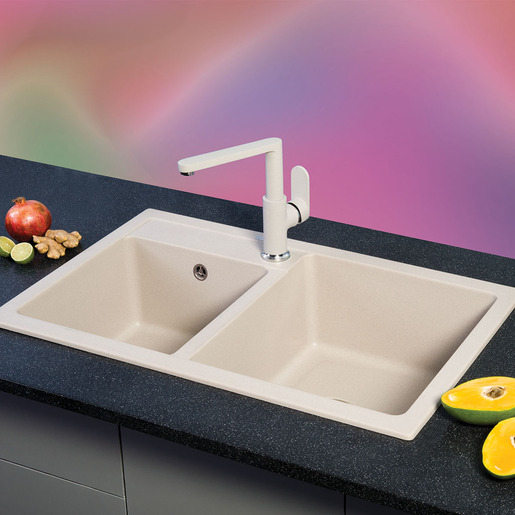 Metalac sudoper xQuadro Plus 2D / šampanjac