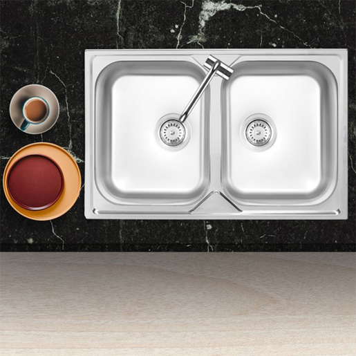 Metalac sudoper Nera Praktik 2D / inox / usadni