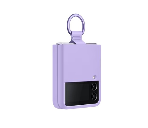 Maska za Samsung Galaxy Z Flip4, EF-PF721TVEGWW, Silicone Cover with Ring Bora Purple