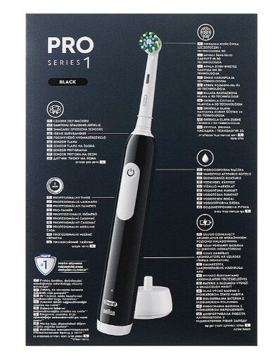 Oral-B četkica za zube PRO 1 BLACK + Travel Case