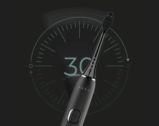 AENO Sonic električna četkica DB6: crna, 5 modova, bežično punjenje; 2 glave; 46000 rpm, 40 dana bez punjenja; IPX7