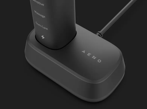 AENO Sonic električna četkica DB6: crna, 5 modova, bežično punjenje; 2 glave; 46000 rpm, 40 dana bez punjenja; IPX7