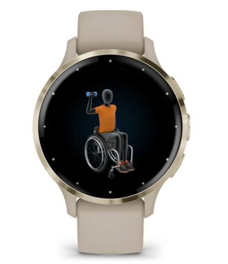 GARMIN Venu 3S, French Gray Soft Gold, 41mm, pametni sat, 010-02785-02