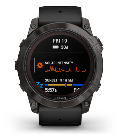 GARMIN Fenix 7X PRO Sapphire SOLAR, Tamnosivi titanijski s DLC slojem i crnim remenom, 51mm, pametni sat, 010-02778-11
