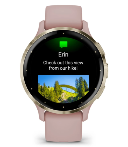 GARMIN Venu 3S, Dust Rose Soft Gold, 41mm, pametni sat, 010-02785-03