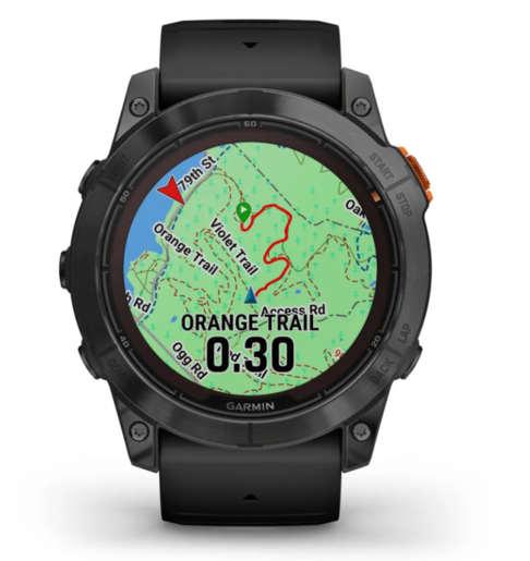 GARMIN Fenix 7X PRO SOLAR, Tamnosivi sa crnim remenom, 51mm, pametni sat, 010-02778-01