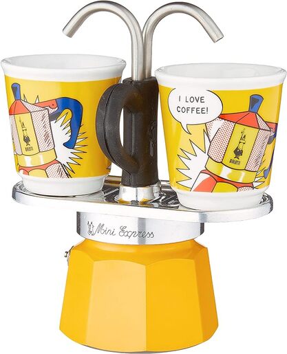 BIALETTI MOKA Express Lichtenstein mini SET + 2 šoljice