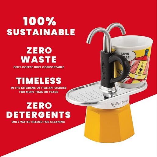 BIALETTI MOKA Express Lichtenstein mini SET + 2 šoljice