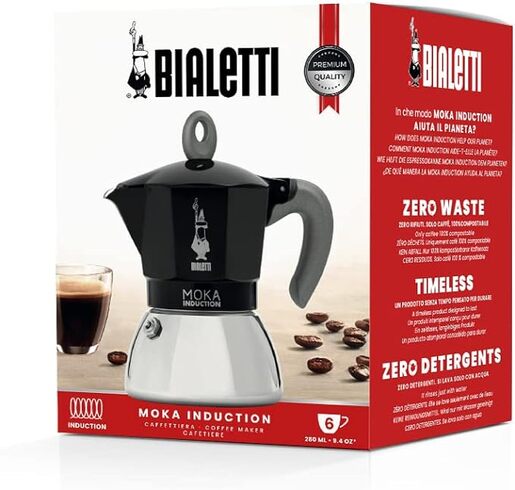 BIALETTI MOKA Express indukcijska za 6 šoljica - Crna