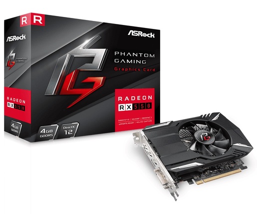 ASROCK grafička kartica Phantom Gaming AMD RADEON RX 550 4GB GDDR5