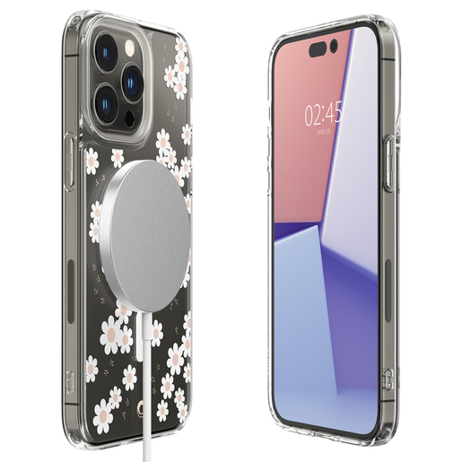 Spigen® Cecile Mag by Cyrill Collection ACS04873, maska za iPhone 14 Pro Max - White Daisy