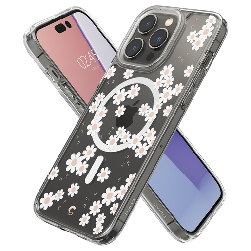 Spigen® Cecile Mag by Cyrill Collection ACS04873, maska za iPhone 14 Pro Max - White Daisy