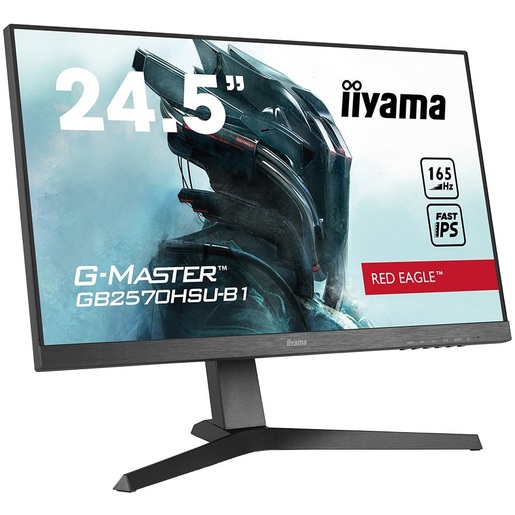 IIYAMA monitor G-Master Red Eagle GB2570HSU-B1 gaming, 25, FullHD, IPS, 400cd/m2, AMD FreeSync Premium, HDMI, DP, 165Hz, 0.5ms