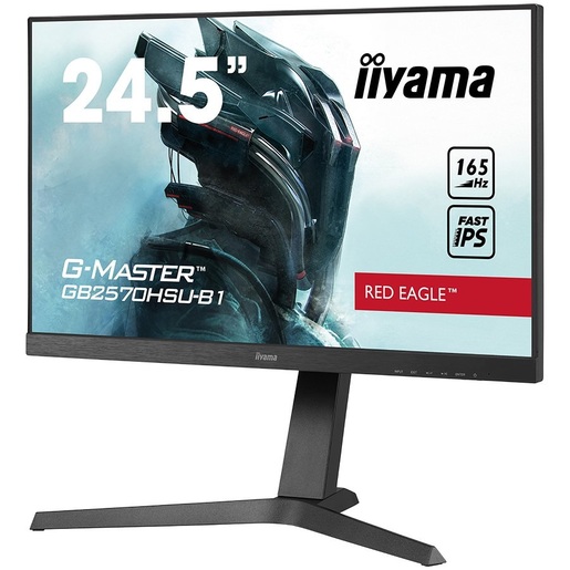 IIYAMA monitor G-Master Red Eagle GB2570HSU-B1 gaming, 25, FullHD, IPS, 400cd/m2, AMD FreeSync Premium, HDMI, DP, 165Hz, 0.5ms