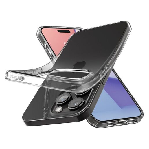 Spigen® Liquid Crystal ACS06699, maska za iPhone 15 Pro  – Crystal Clear