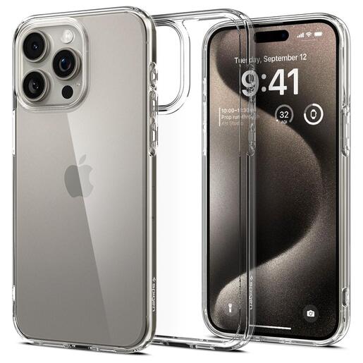 Spigen® Ultra Hybrid™ ACS06565, maska  za iPhone 15 Pro Max – Crystal Clear