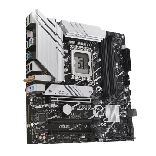 ASUS matična ploča  PRIME B760M-A WIFI D4 LGA1700 mATX MB - Intel B760 4xDIMM DDR4 2xM.2 4xSATA PCIe 4.0 2.5Gb Ethernet WiFi 6 + Bluetooth 1xDisplayPort 2xHDMI with Aura Sync support