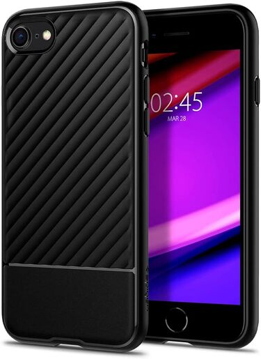 Spigen® Core Armor™ ACS00881, maska za iPhone SE – Matte Black