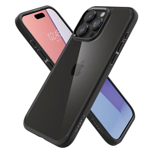 Spigen® Ultra Hybrid™ ACS06570, maska za iPhone 15 Pro Max – Matte Black