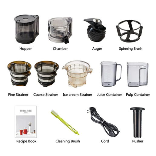 HUROM sokovnik H330P-BES01CL hladno cijeđenje; 50 rpm; Charcoal