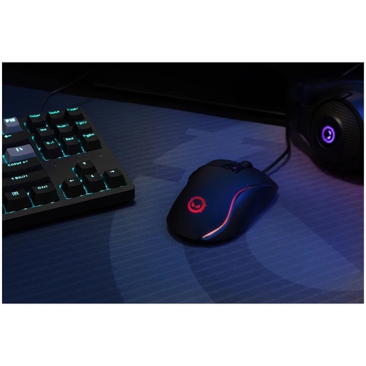 LORGAR gaming miš Jetter 357, 6 programabilnih tipki, Pixart ATG4090 sensor, DPI 8000, USB,RGB, crni