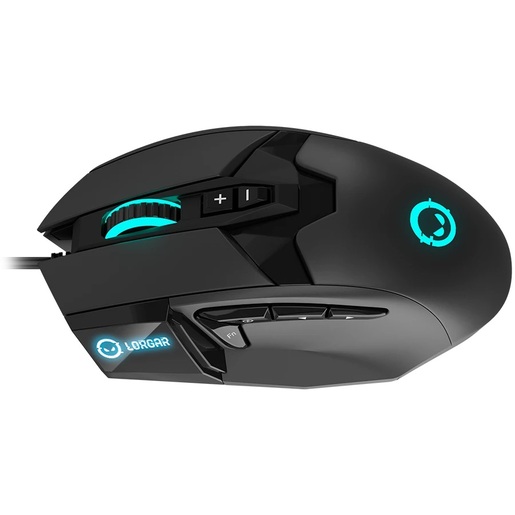 LORGAR gaming miš Stricter 579, 9 programabilnih tipki, Pixart PMW3336 sensor, DPI 12 000, USB, RGB, crni