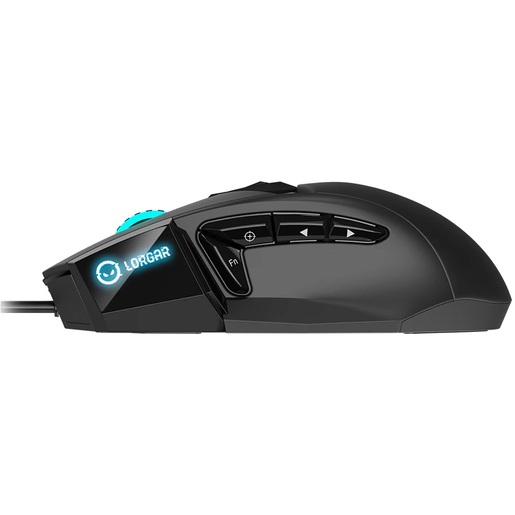 LORGAR gaming miš Stricter 579, 9 programabilnih tipki, Pixart PMW3336 sensor, DPI 12 000, USB, RGB, crni